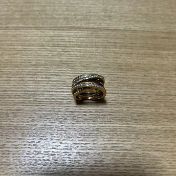 스와로브스키 핑크 골드 링