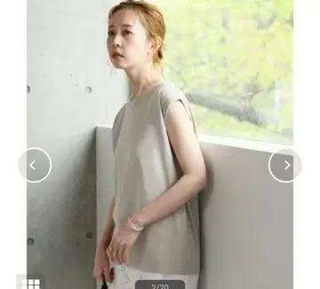 JOURNAL STANDARD 땀 얼룩 방지 천축 슬리브리스