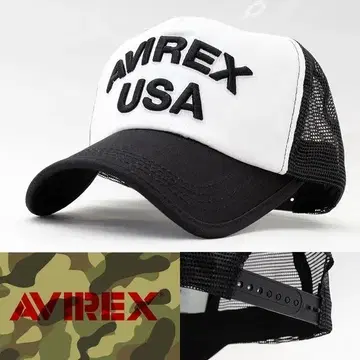 메쉬 캡 모자 AVIREX USA 화이트 14407200-01