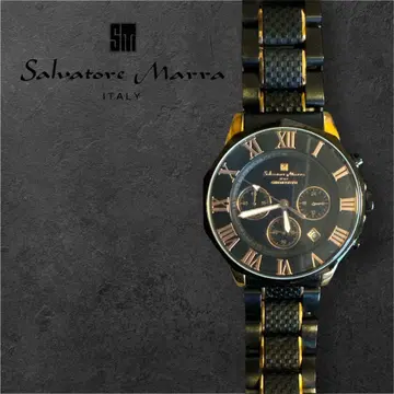 Salvatore Marra 블랙 아날로그 손목시계