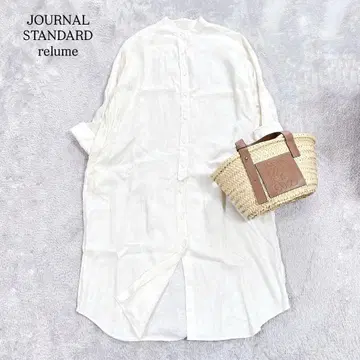 저널 스탠다드 리룸] 린넨 밴드 카라 셔츠 원피스
