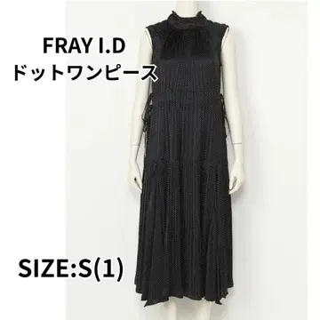 FRAY I.D 도트 무늬 슬리브리스 원피스