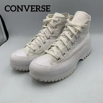 S607 컨버스 통굽 스니커즈 24.5cm 화이트 캔버스