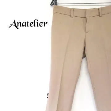 Anatelier 스트레치 울 트윌 밑단 슬릿 크롭 팬츠