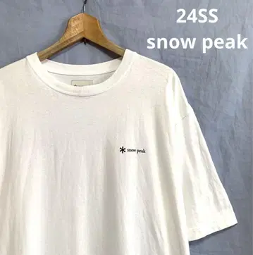 24SS 스노우피크 솔리드 스테이크 사진 로고 프린트 티셔츠 XL
