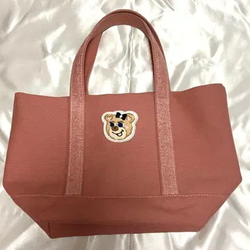 러블리 바이 페이러 올드 테디 걸 와펜 토트백 핑크 L