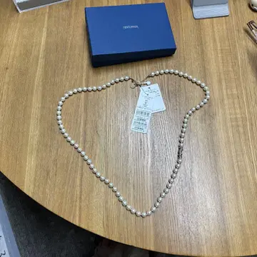 뉴요커 택 포함 새상품 화이트 펄 목걸이