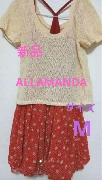 알라만다 세트 원피스 원피스 미니 원피스 꽃무늬 빨간색 레드