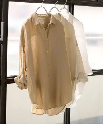 스픽 앤 스팬 80 린넨 카슈쿨 빅 셔츠