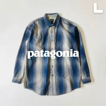 Patagonia 1999년 제작 옴브레 체크 얀 다이 워크 셔츠 L