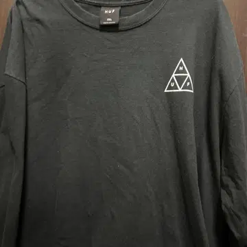 HUF 블랙 롱 슬리브 티셔츠 2XL