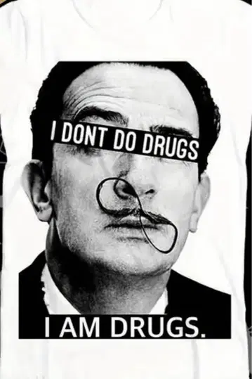 Salvador Dali 아트 살바도르 달리 티셔츠 아이 엠 드래그