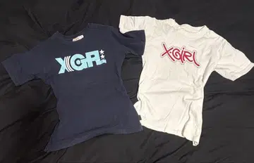 X-GIRL 로고 티셔츠 2장 세트