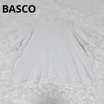 BASCO 바스코 화이트 오버 사이즈 티셔츠