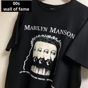 wall of fame MARILYN MANSON 밴딩 티셔츠