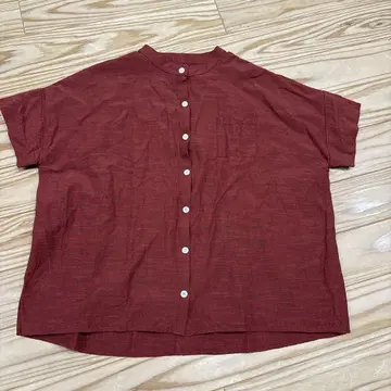 얀마 산업 YAMMA 아이즈 목화 스탠드 카라 셔츠 소매 롱 기장 벽돌