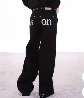 as"on 블랙 데님 팬츠 M 사이즈