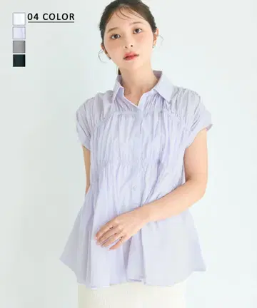 시어 개더 블라우스 베이스먼트