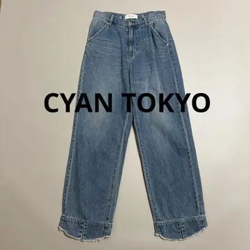 CYAN TOKYO 시안 도쿄 슬릿 헴 와이드 데님 23AW 38