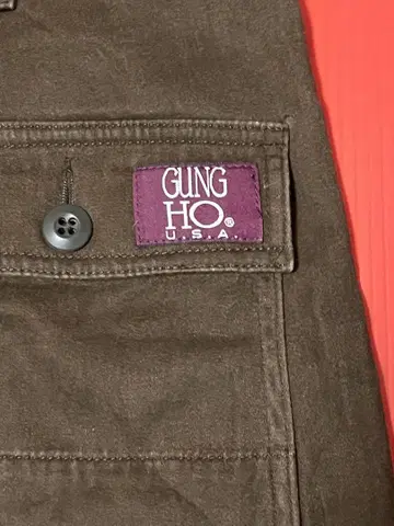 새상품급 GUNG HO 베이커 팬츠 패티그 팬츠 올리브 그린