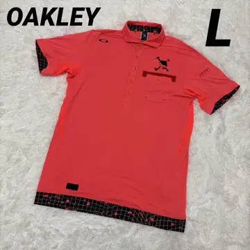 OAKLEY 오클리 골프웨어 반팔 피케 셔츠 L 스컬 오렌지