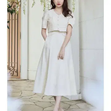 헤르립토 로버트슨 트위드 롱 드레스