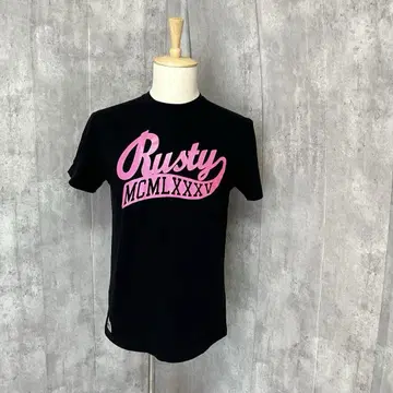Rusty 로고 프린트 심플 티셔츠 캐주얼 멋쟁이
