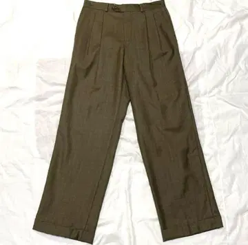 80년대 LAUREN RALPH LAUREN 체크 캐시미어 혼방 슬랙스