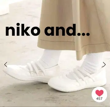 새상품 niko and ... 스티치 스니커즈 M 사이즈