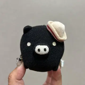 흑백 부 마린 룩 스트랩 봉제 인형