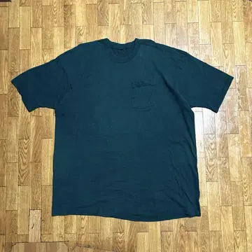 ~90s unknown 티셔츠 그린 포켓 티 빅 실루엣 귀 무지