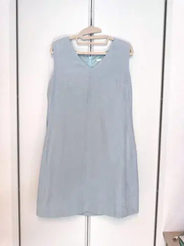 Lilidia 민트 그린 슬리브리스 튜닉 원피스