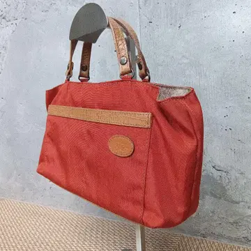 IBIZA 이비자 가죽 나일론 핸드백 미니 토트백 오렌지