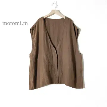 motomi.m/프렌치 브루 구매 일본제 린넨 작가 린넨 오버 베스트