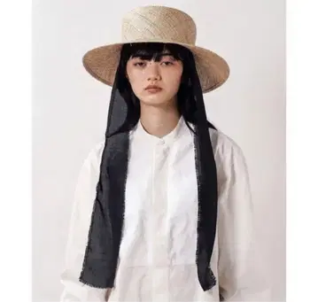 새상품 La maison de Lyllis 밀짚모자 리본 라피아 햇