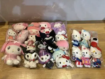 산리오 마스코트 봉제 인형 묶음 판매 마이멜로디 키티 쿠로미
