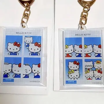 산리오 캐릭터 시크릿 증명 사진풍 키링 2개 세트