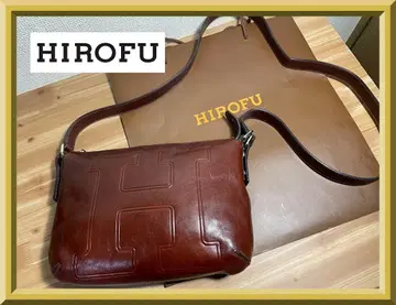 HIROFU 히로후 특대형 로고 2WAY 숄더 가죽 백
