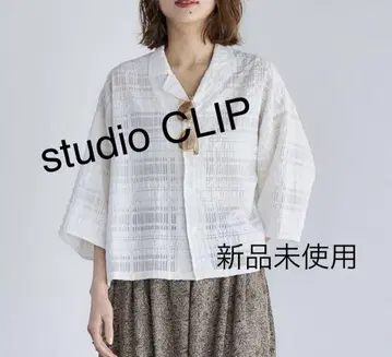 studio CLIP 모듬 체크 오픈 카라 셔츠 스튜디오 클립