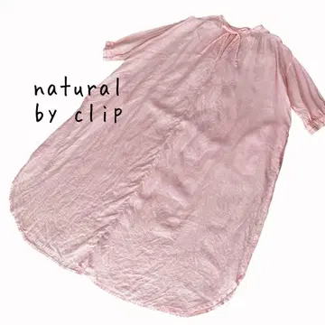 natural by clip 스튜디오 클립 린넨 100% 반팔 원피스