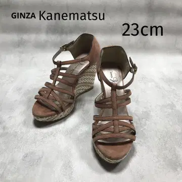 긴자 카네마츠 일본제 웨지 샌들 여성용 여름 23cm