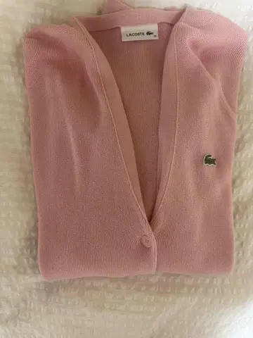 라코스테 핑크 가디건