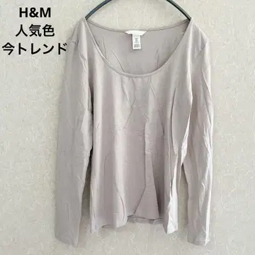 더스티 컬러 핑크 M 사이즈 긴팔 티셔츠 H&M