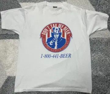 Don't Tax My Beer 패러디 티셔츠 90s 싱글 스티치