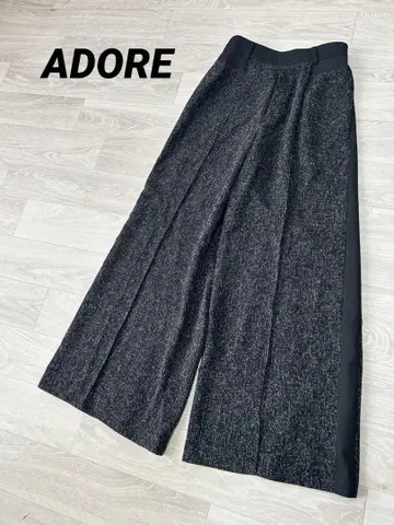 ADORE 어도어 파인 트위드 사이드 라인 팬츠 36