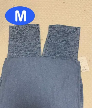 시마무라 데님 셔링 원피스 색스 M 사이즈