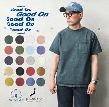 Good On 굿온 S/S 헤비 래글런 포켓 티셔츠 NA