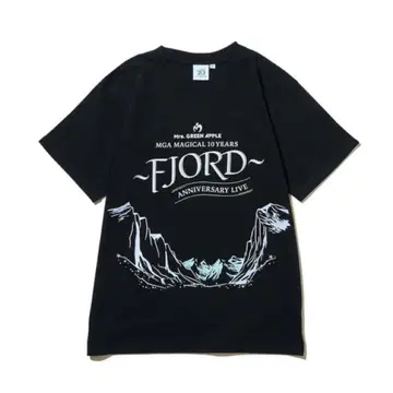 Mrs. GREEN APPLE FJORD 로고 티셔츠 블랙 M 사이즈