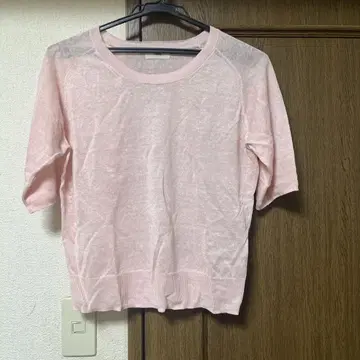 IENA 린넨 크루 니트