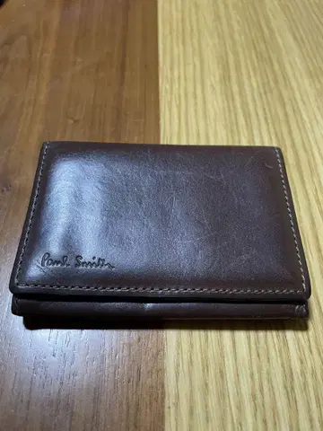 폴스미스 브라운 가죽 명함지갑 폴스미스